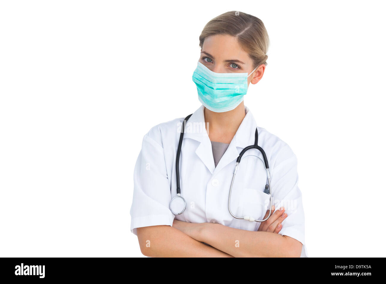 Krankenschwester tragen Mundschutz Stockfoto