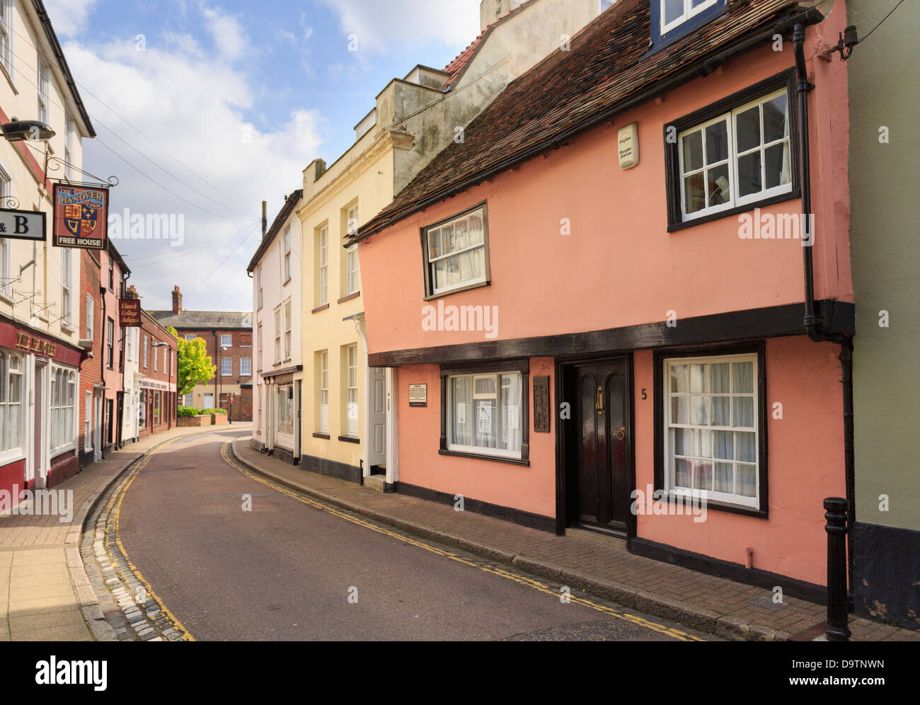 15. Jahrhundert Förster ca. 1450 gilt als älteste Haus in der Stadt sein. Kirchgasse, Harwich, Essex, England, UK, Großbritannien Stockfoto