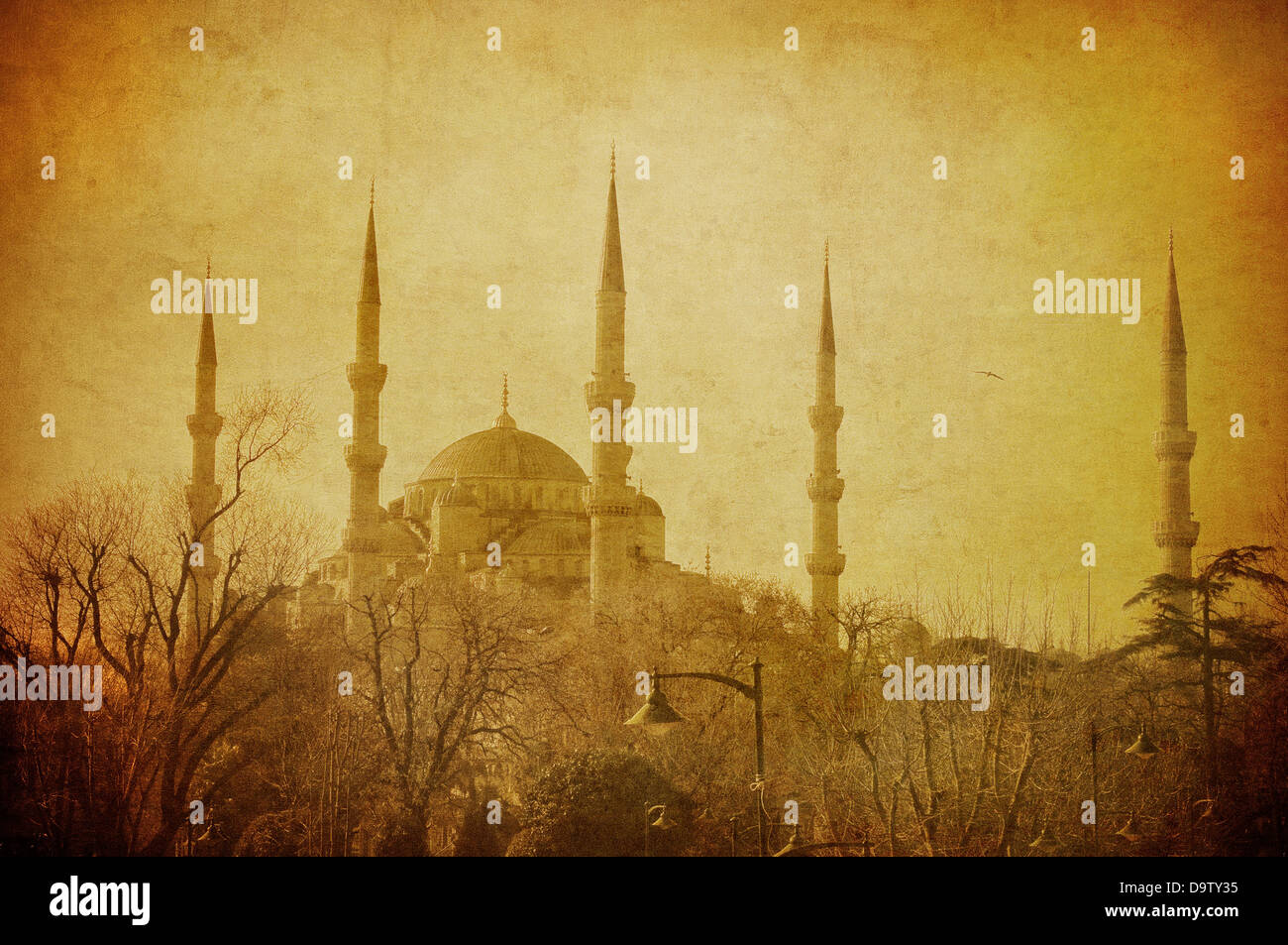 Vintage Bild blaue Moschee, Istanbul Stockfoto