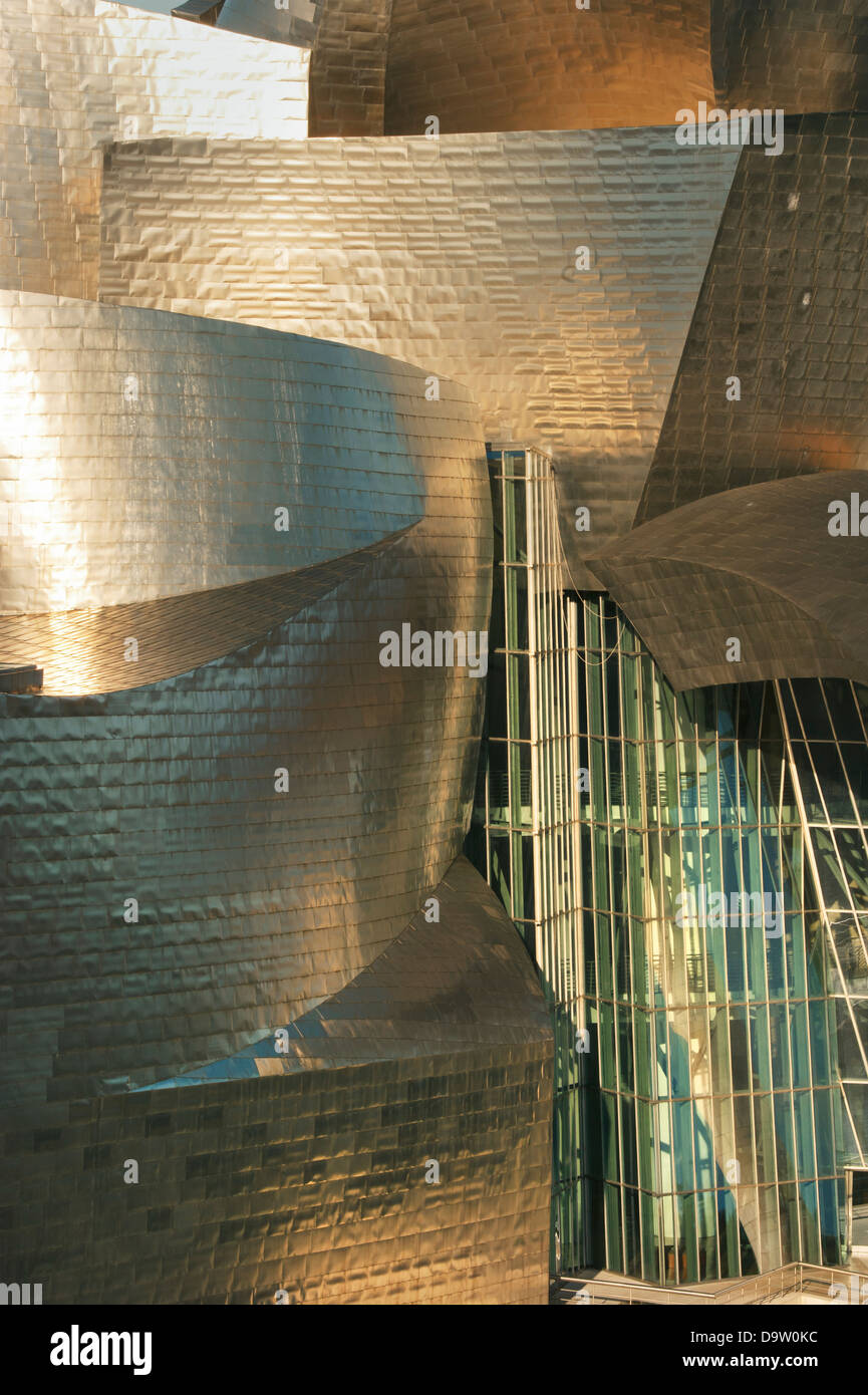 Winkel, Guggenheim Museum, Bilbao, Spanien, Architekt: Frank Gehry Stockfoto