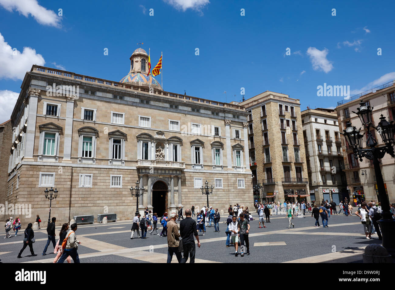Palau De La Generalitat de Catalunya Katalonien Regierung Palast Plaça Sant Jaume Barcelona Katalonien Spanien Stockfoto