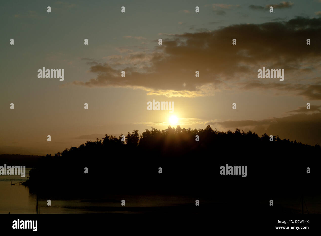 Sunrise, Friday Harbor, San Juan Island, Washington Stockfoto