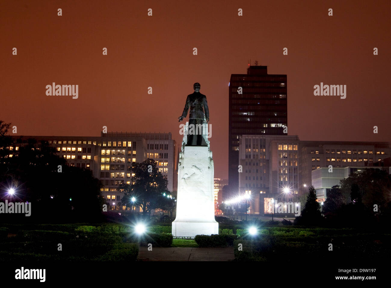 Satue von Gouverneur Huey Long, Baton Rouge, Louisiana State Capitol park Stockfoto