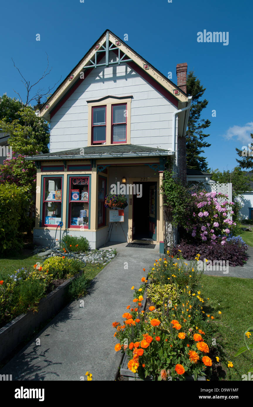 Ein gebrauchtes Buch Shop, Friday Harbor, San Juan Island, Washington. Stockfoto