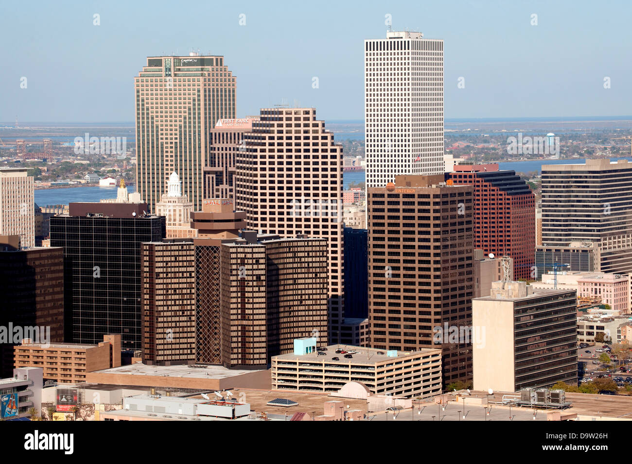 Luftaufnahme der Innenstadt von New Orleans, Louisiana Stockfoto