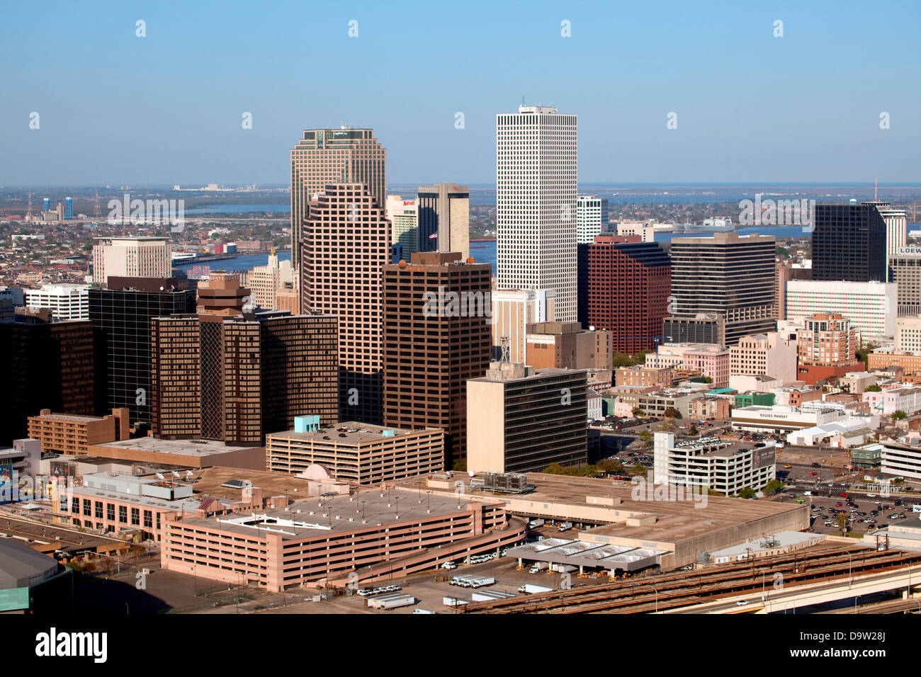 Die Innenstadt von Antenne von New Orleans, Louisiana Stockfoto