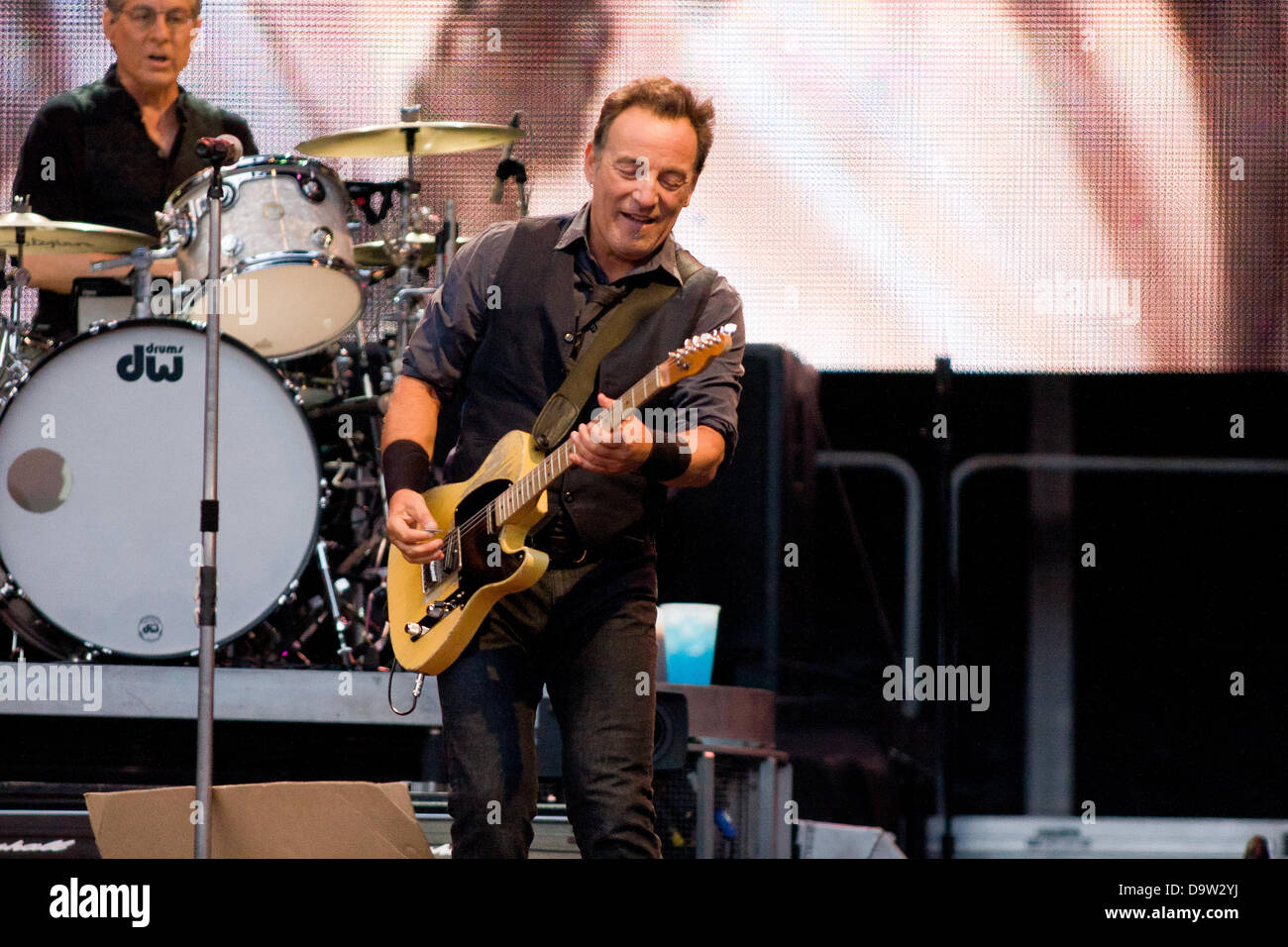 Gijón, Asturien, Spanien. 26. Juni 2013.  Bruce Springsteen Konzert mit der Band Street Band im Molinón Stadion. Einziges Konzert in Spanien. Bildnachweis: Aurelio Flórez/Alamy Live-Nachrichten Stockfoto