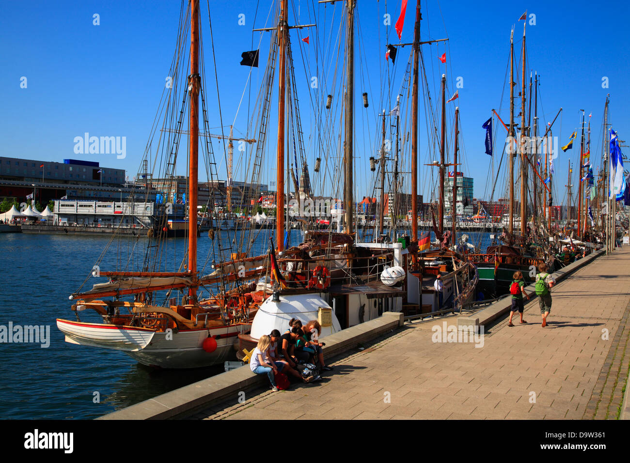 Segelschiffe in Kiel die Kieler Woche, Schleswig-Holstein, Deutschland, Europa Stockfoto