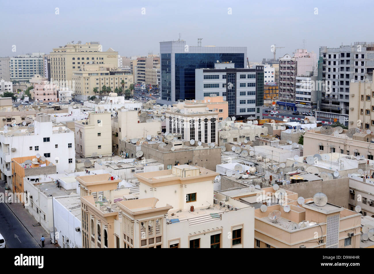Erhöhten Blick auf Gebäude in einer Stadt, Dubai, Vereinigte Arabische Emirate Stockfoto