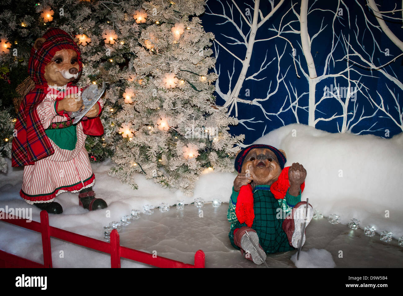 NATIONAL CENTER WEIHNACHTSMUSEUM, Lancaster, PA. Funktionen lebensgroße Setups Weihnachts-Geschichten und Charakteren. Stockfoto