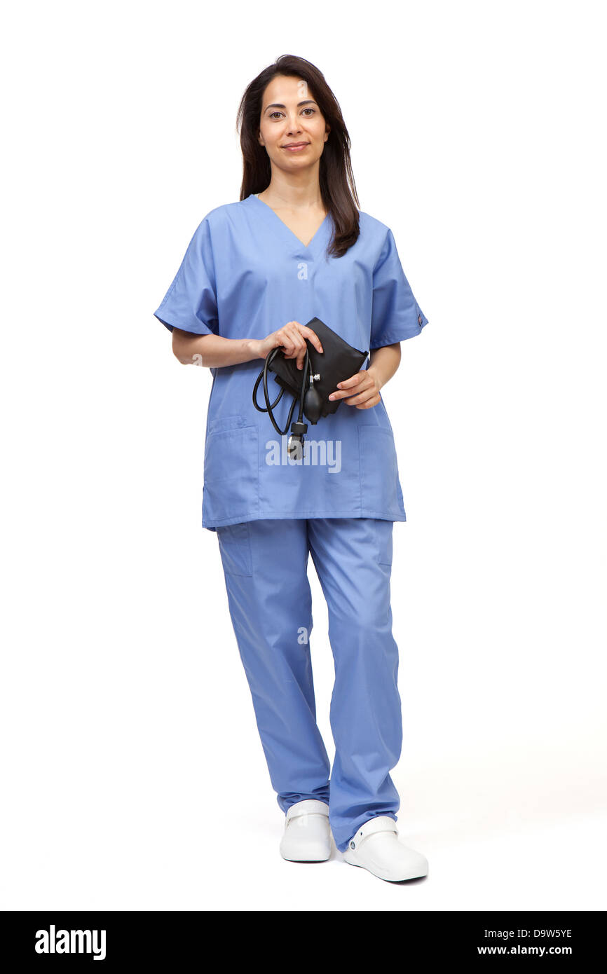 Doktor der Medizin asiatische Krankenschwester Chirurg Blutdruck Stockfoto