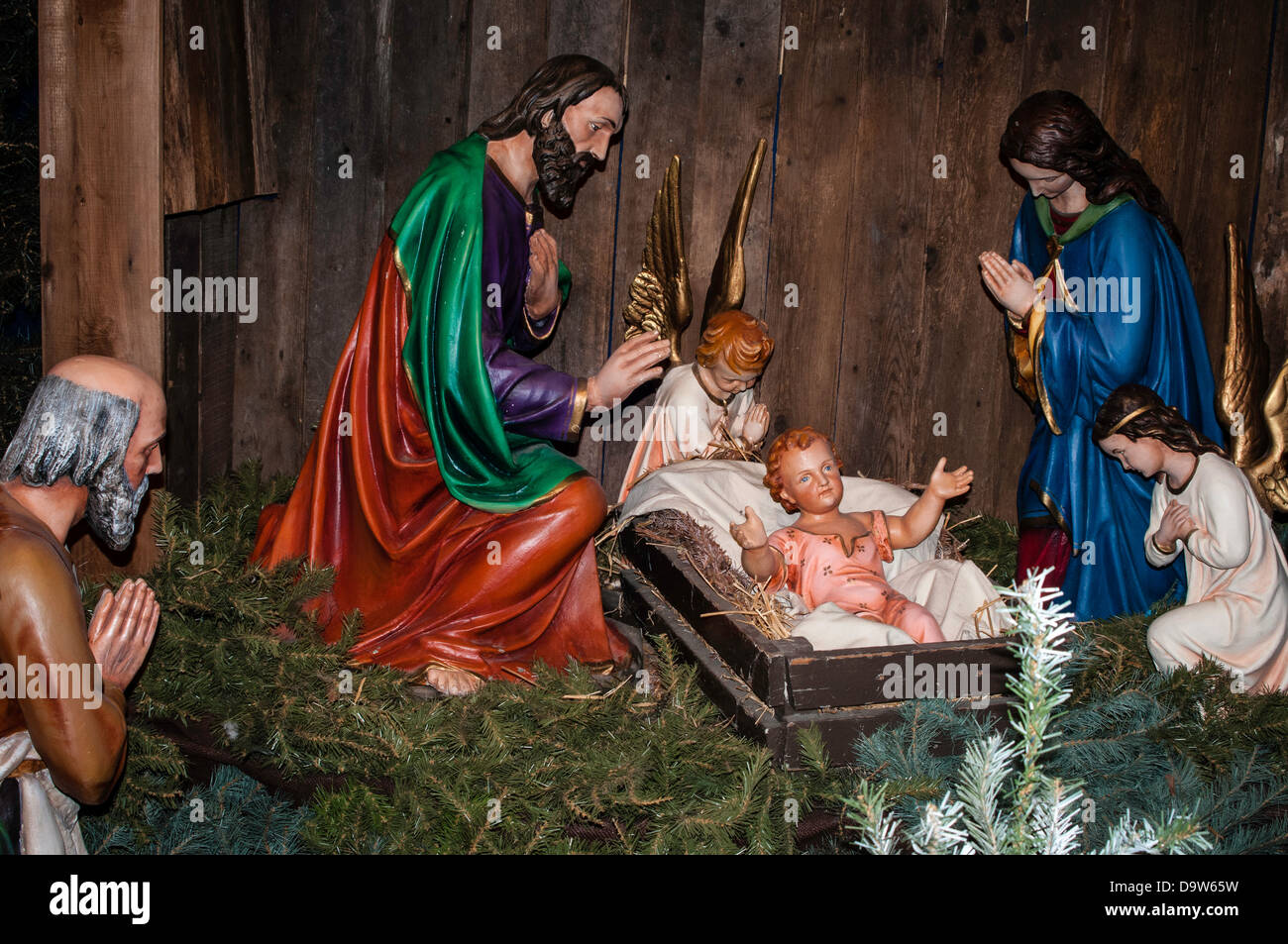 NATIONAL CENTER WEIHNACHTSMUSEUM, Lancaster, PA. Funktionen lebensgroße Setups Weihnachts-Geschichten und Charakteren. Stockfoto