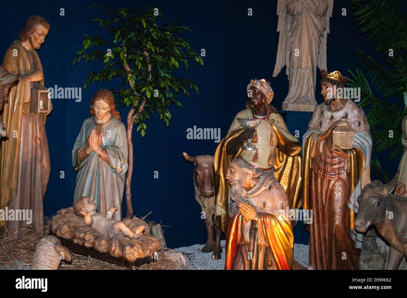 NATIONAL CENTER WEIHNACHTSMUSEUM, Lancaster, PA. Funktionen lebensgroße Setups Weihnachts-Geschichten und Charakteren. Stockfoto