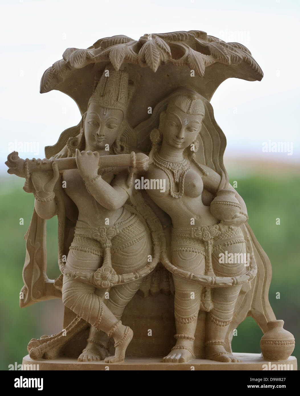 Radha Krishna Steinbildhauen Indien Stockfoto Radha Krishna Steinbildhauen Indien Stockfoto