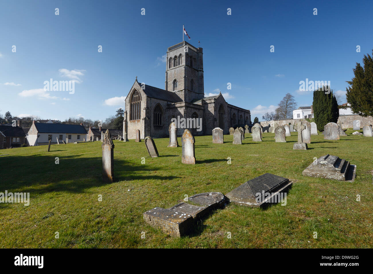 Die Kirche der Hl. Maria. Wedmore. Somerset. England. VEREINIGTES KÖNIGREICH. Stockfoto