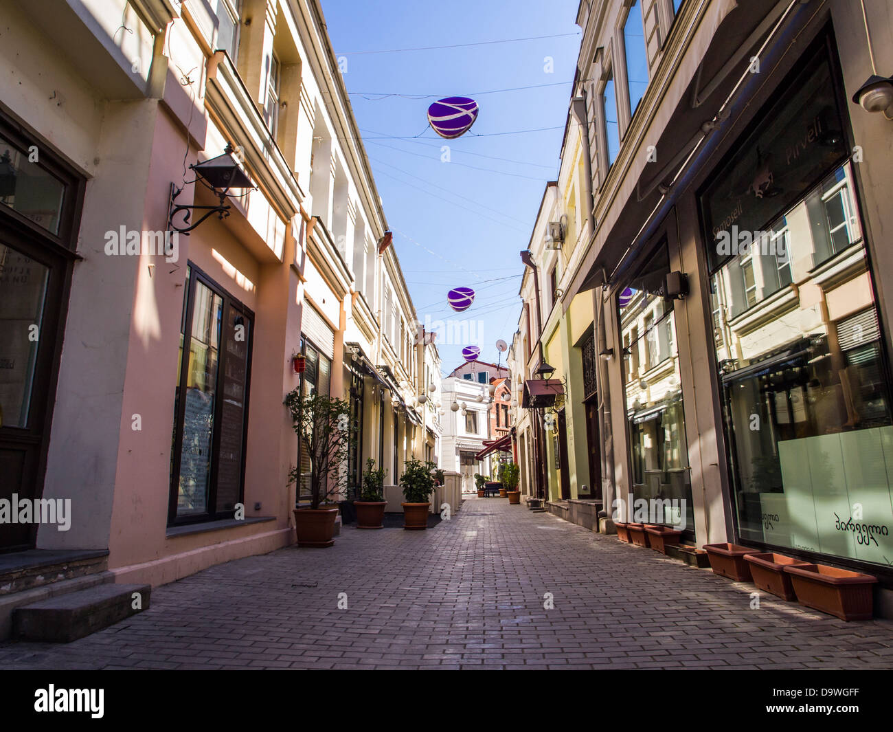 Jan Shardeni Straße in der Altstadt von Tiflis (Tbilissi), Georgien. Stockfoto