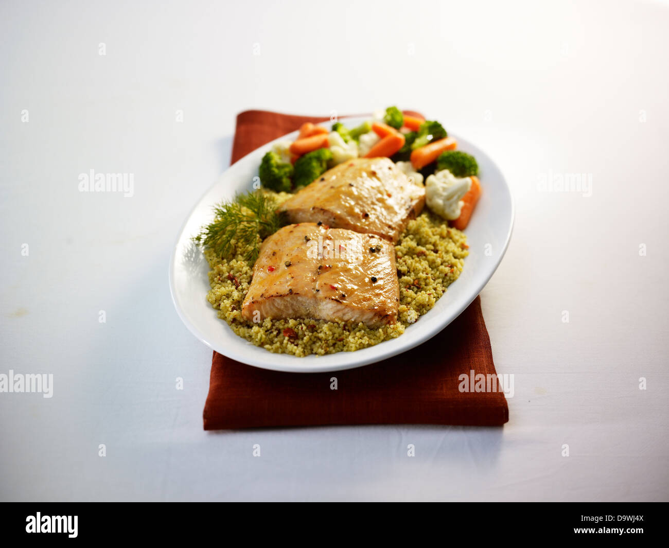 Lachs Platte Stockfoto