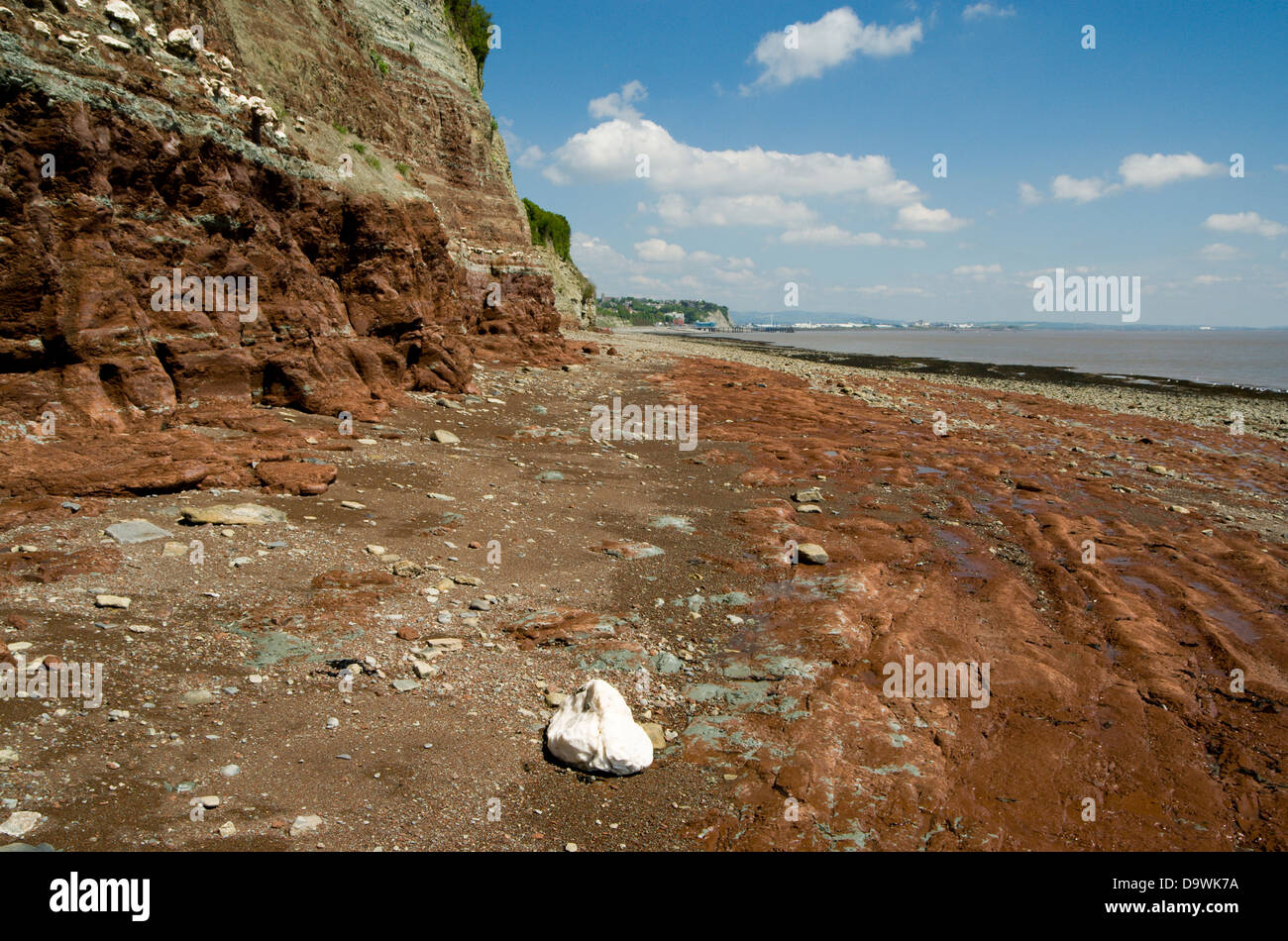 Felsen Schichten Penarth Vale von Glamorgan Süd wales uk Stockfoto