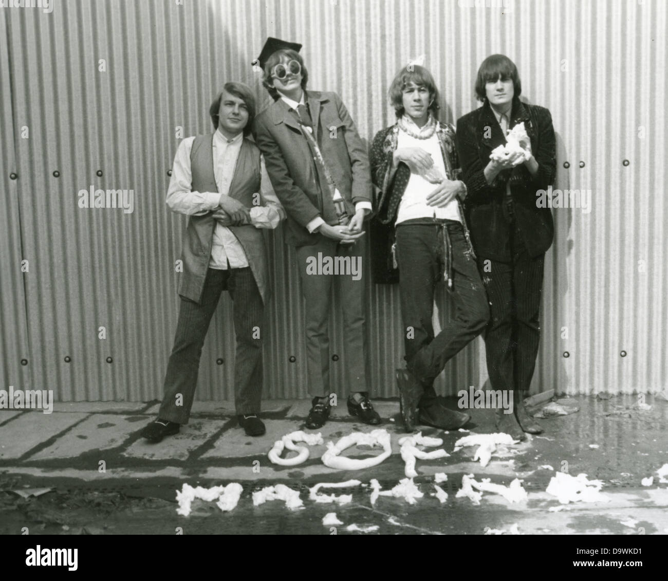 Der SOFT MACHINE UK pop Gruppe in 1966. Stockfoto