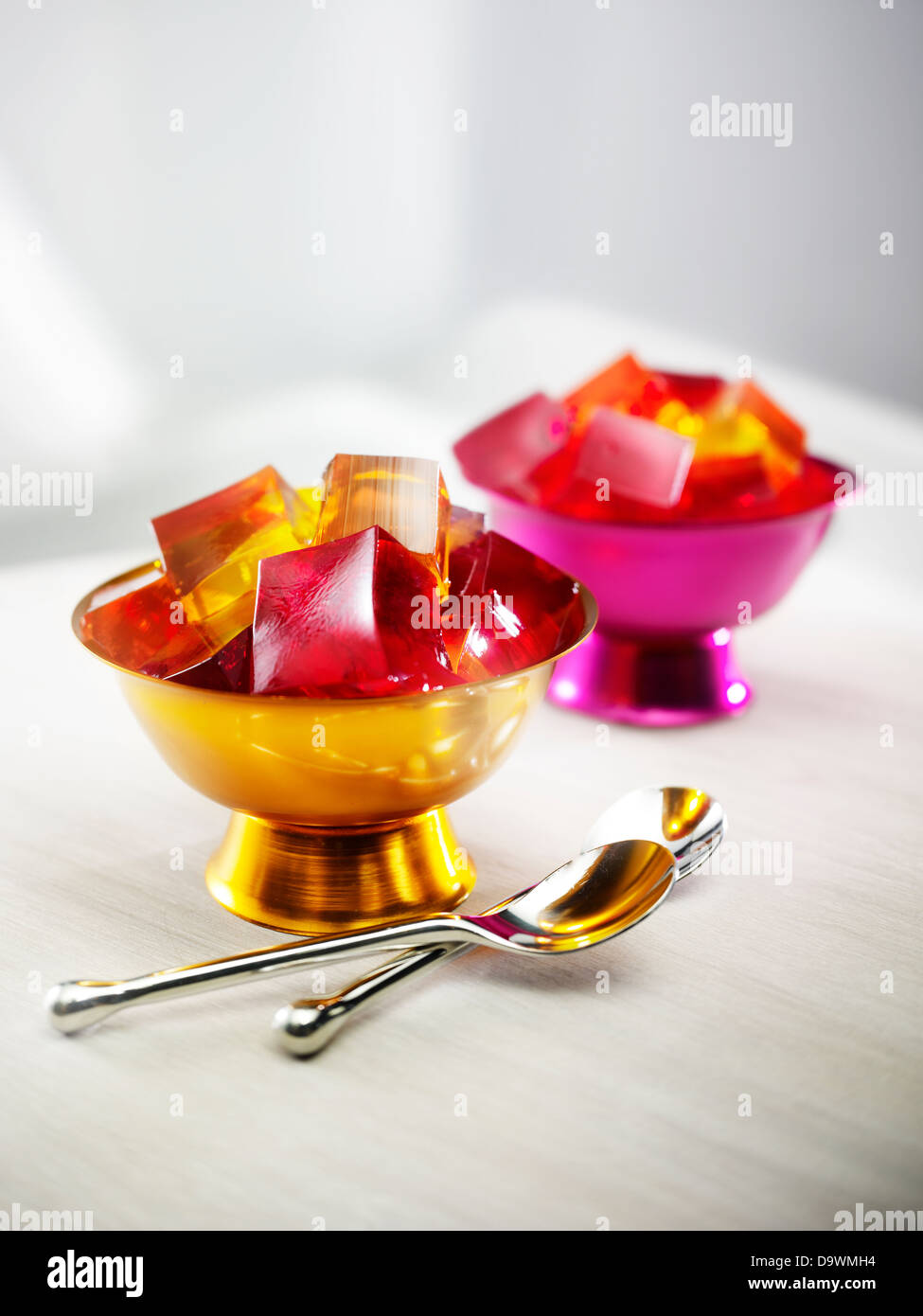 Jello Tassen Stockfoto