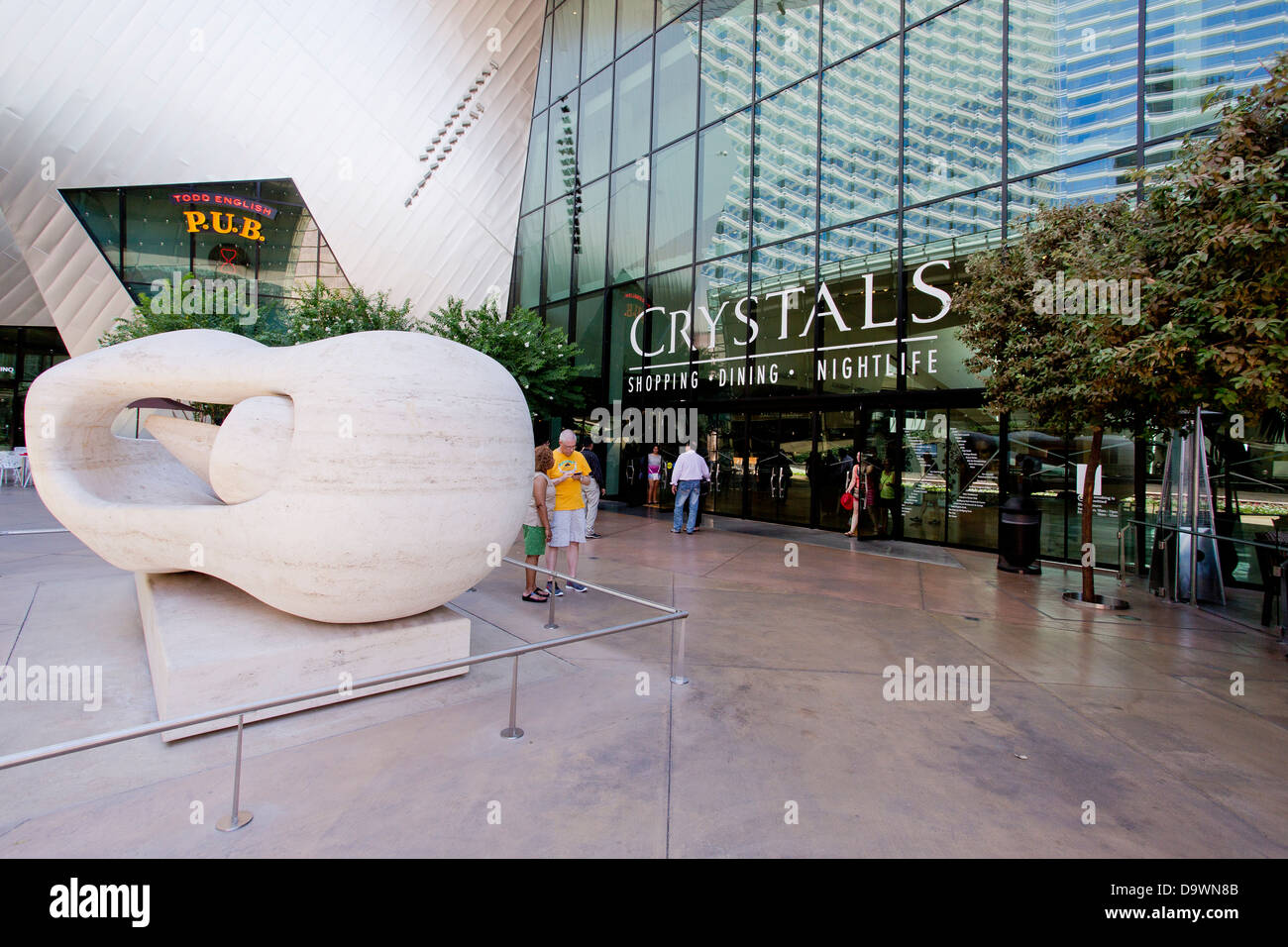Die Kristalle, auch bekannt als Kristalle im CityCenter Las Vegas Nevada Stockfoto
