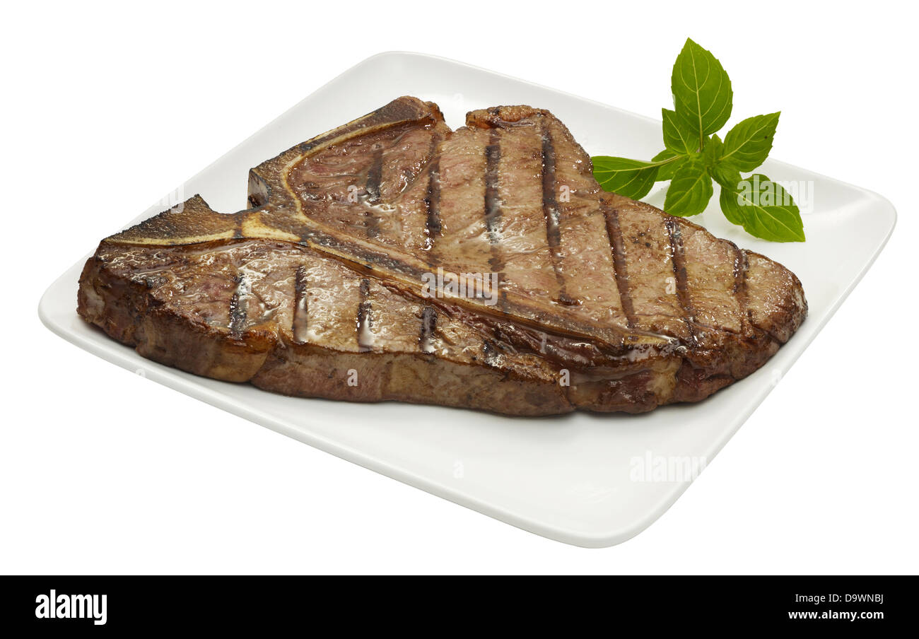 zubereitete Tbone steak Stockfoto