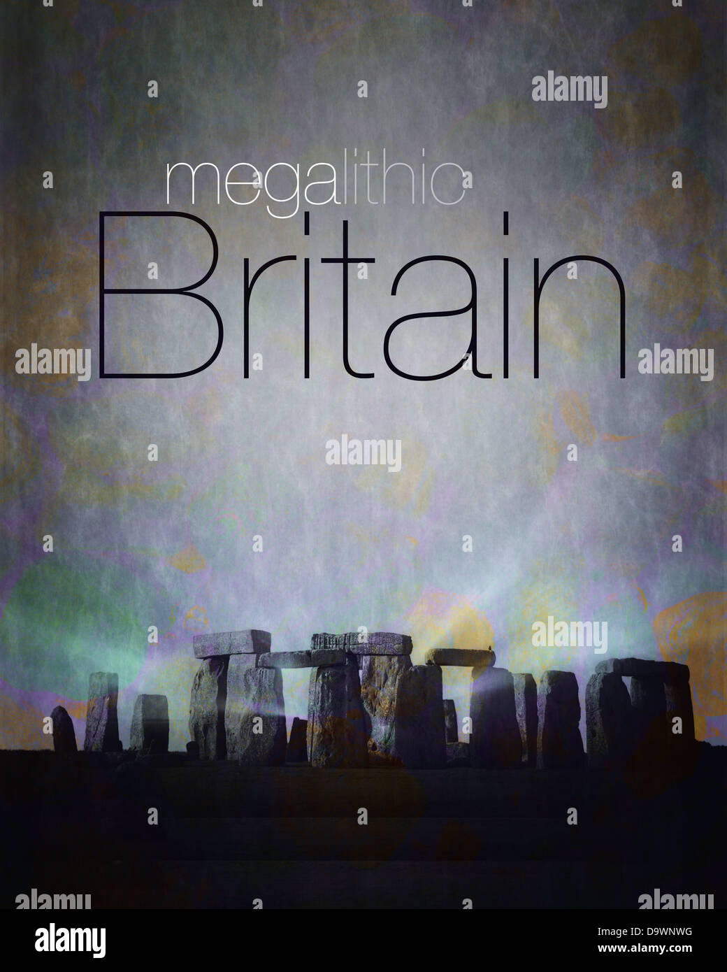 GB - WILTSHIRE: Megalith Großbritannien Design Stockfoto