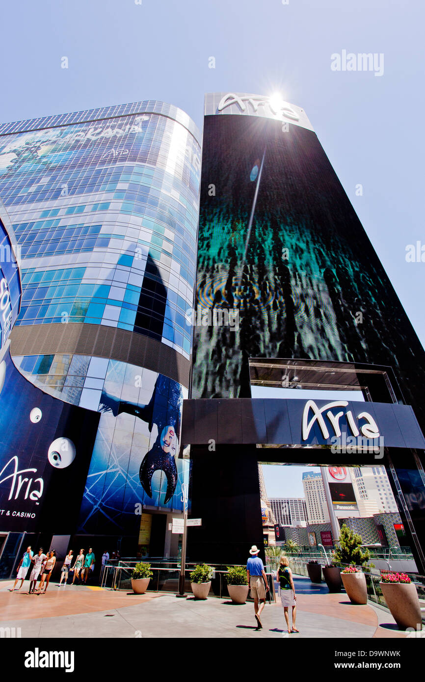Aria Resort &amp; Casino, der Strip Las Vegas, Nevada Stockfoto