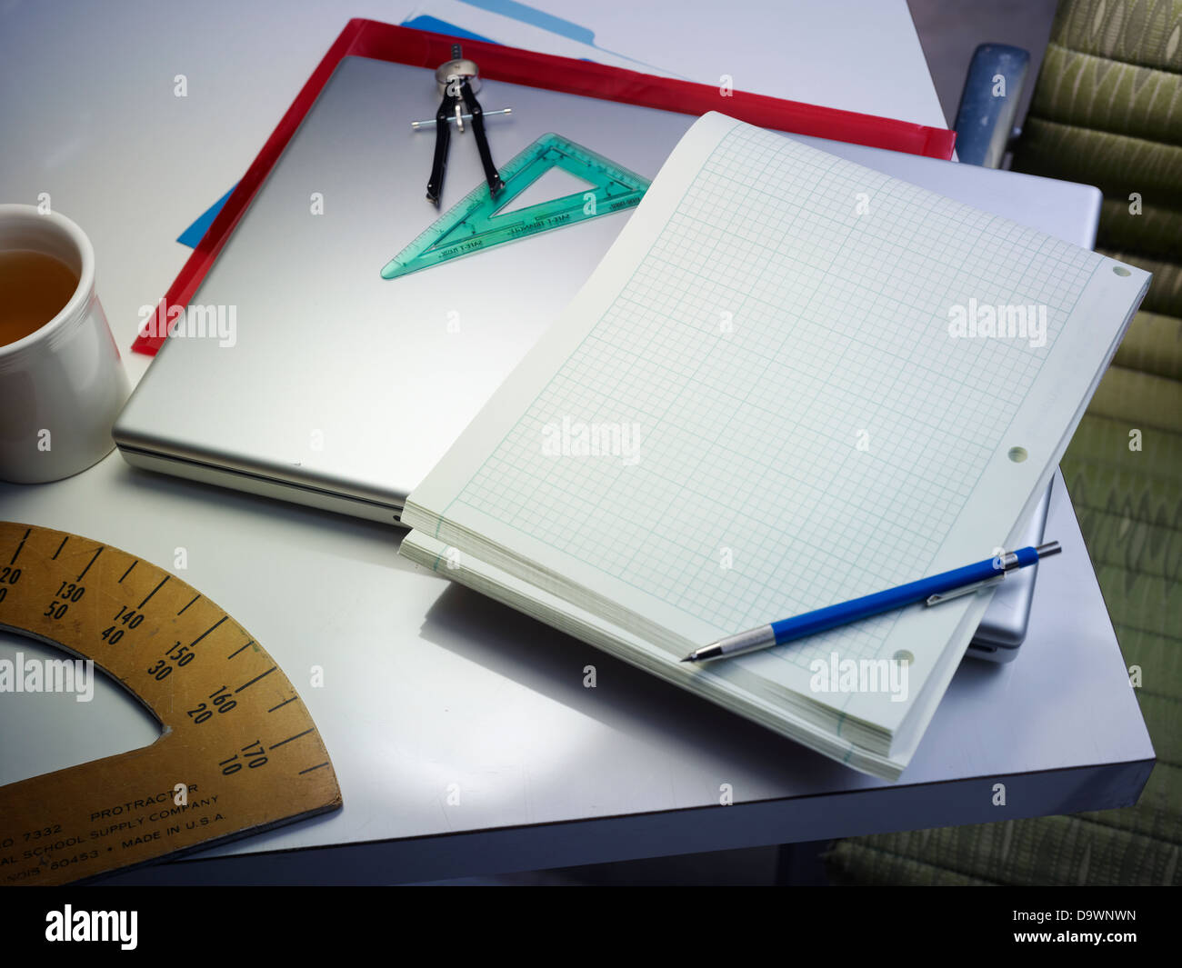 Architekt-Tischplatte Stockfoto