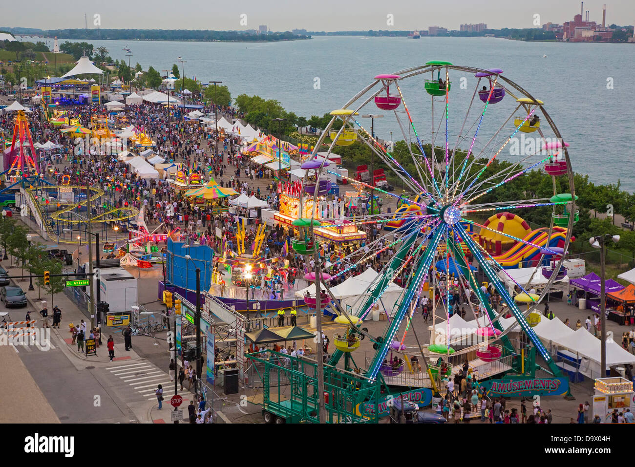 Detroit River Tage Festival Stockfoto