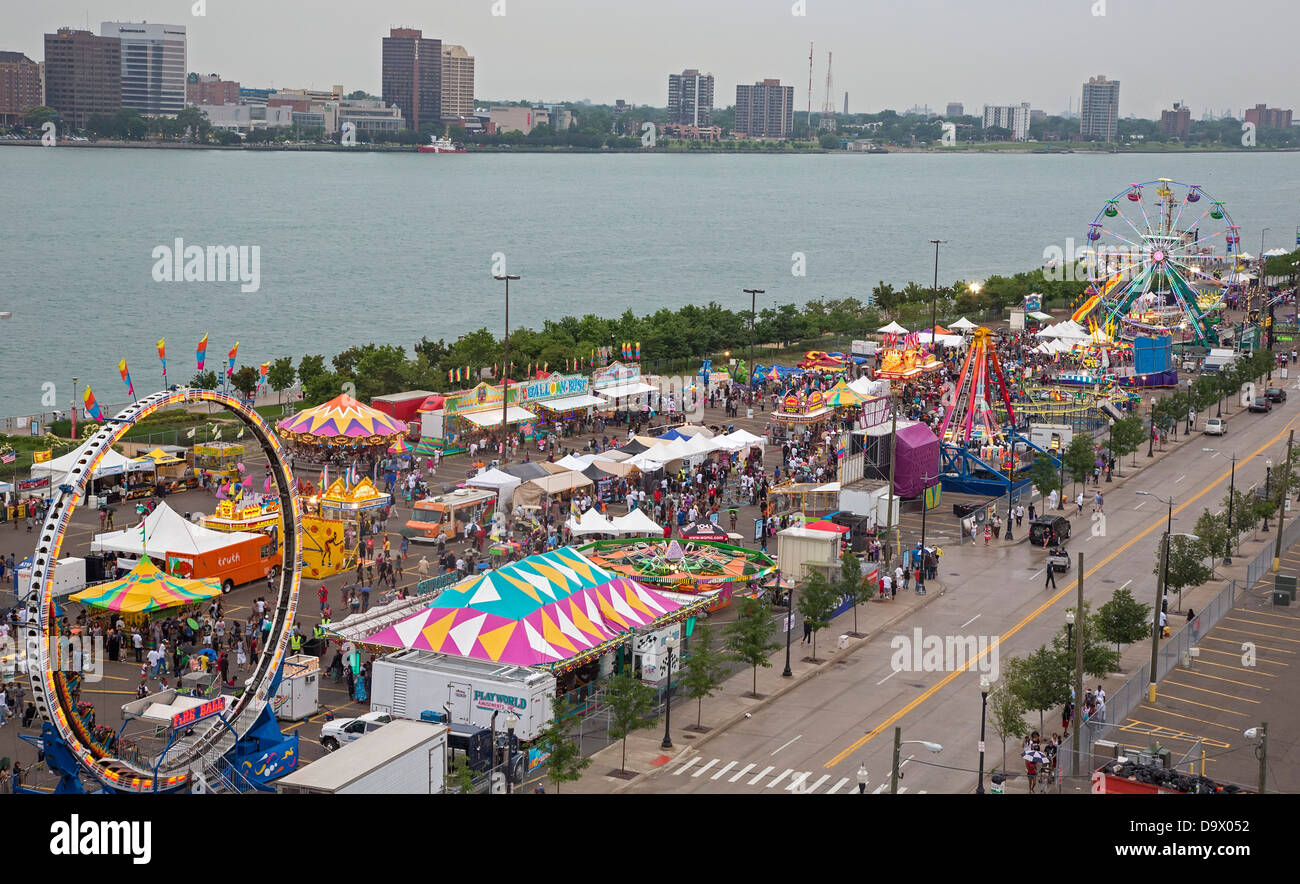 Detroit River Tage Festival Stockfoto