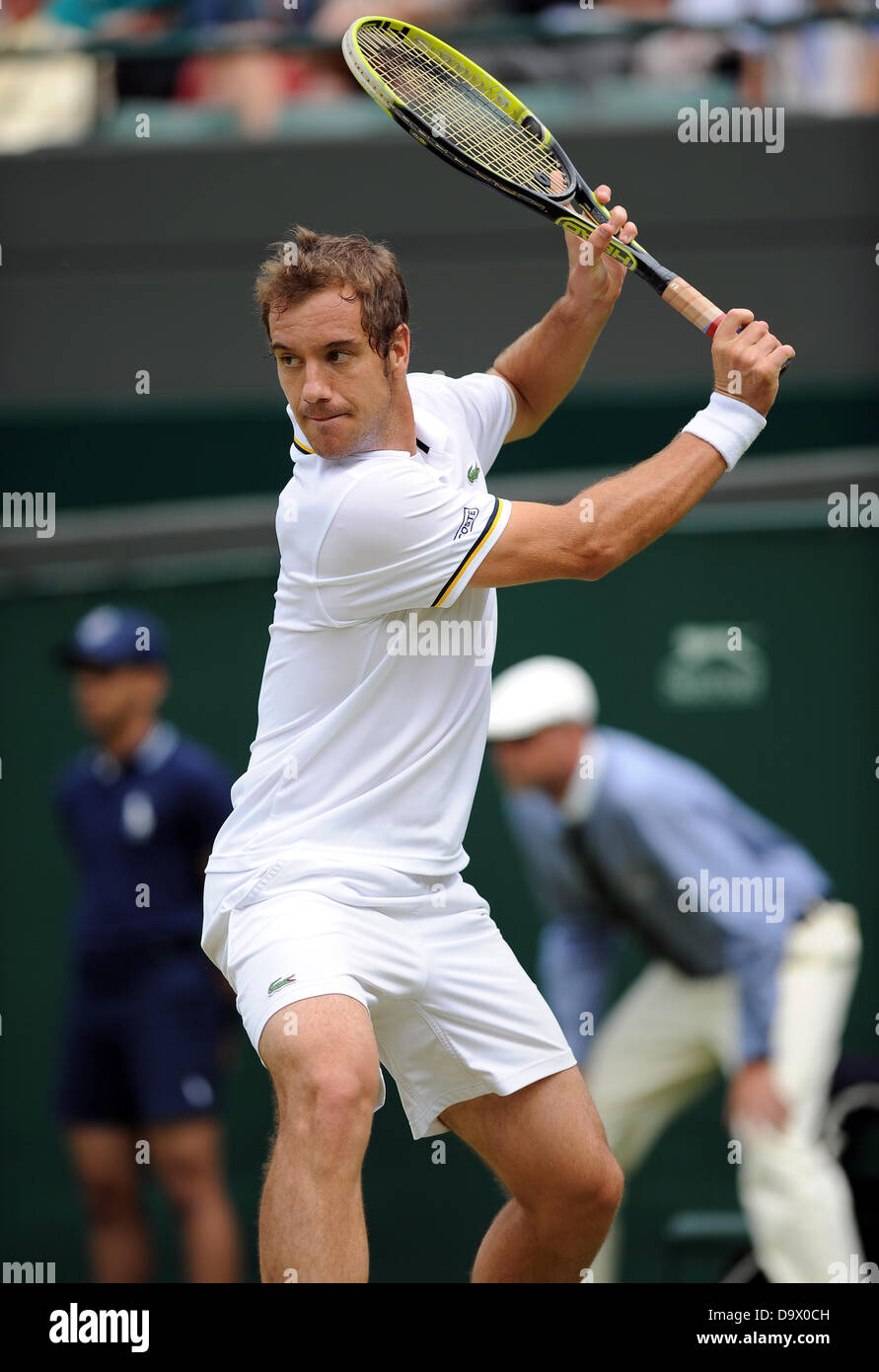 RICHARD GASQUET Frankreich der ALL ENGLAND TENNIS CLUB WIMBLEDON LONDON ENGLAND 27. Juni 2013 Stockfoto