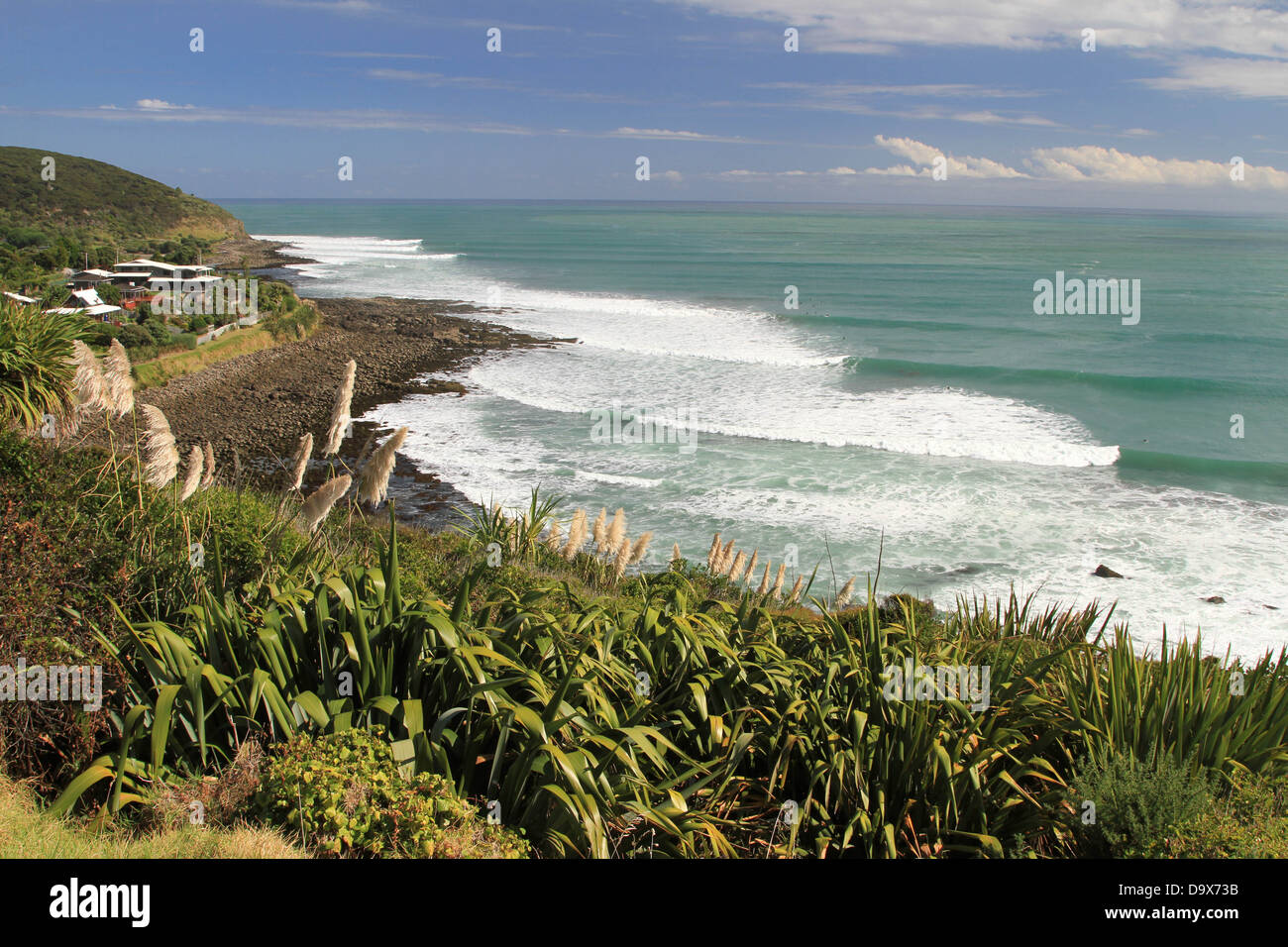 Manu Bay, Raglan, Neuseeland Stockfoto