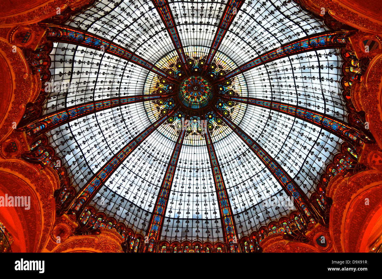 Das Kaufhaus Galeries Lafayette Paris Stockfoto