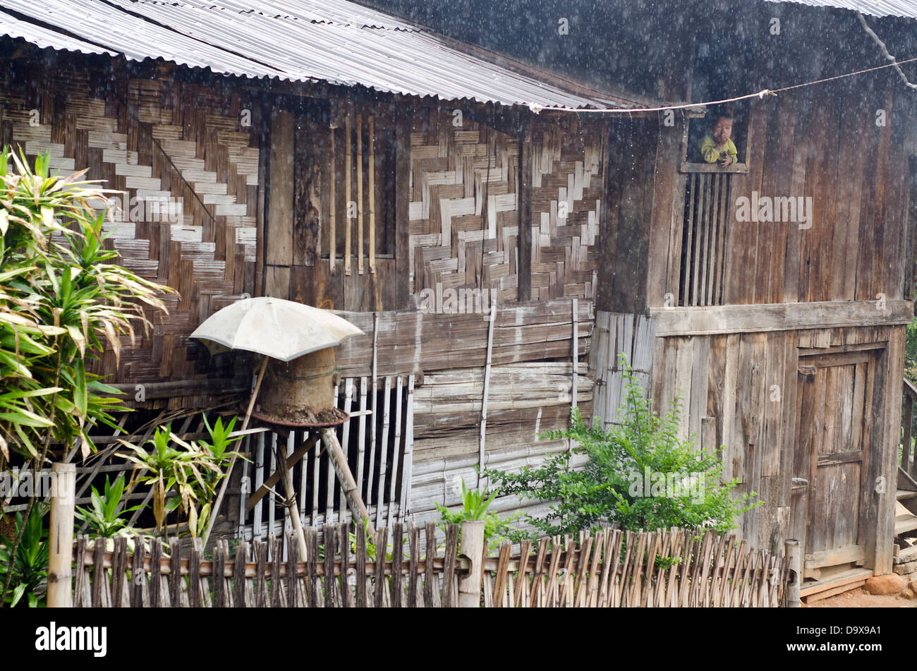 Landhaus, Namhsan, nördlichen Shan, Myanmar Stockfoto