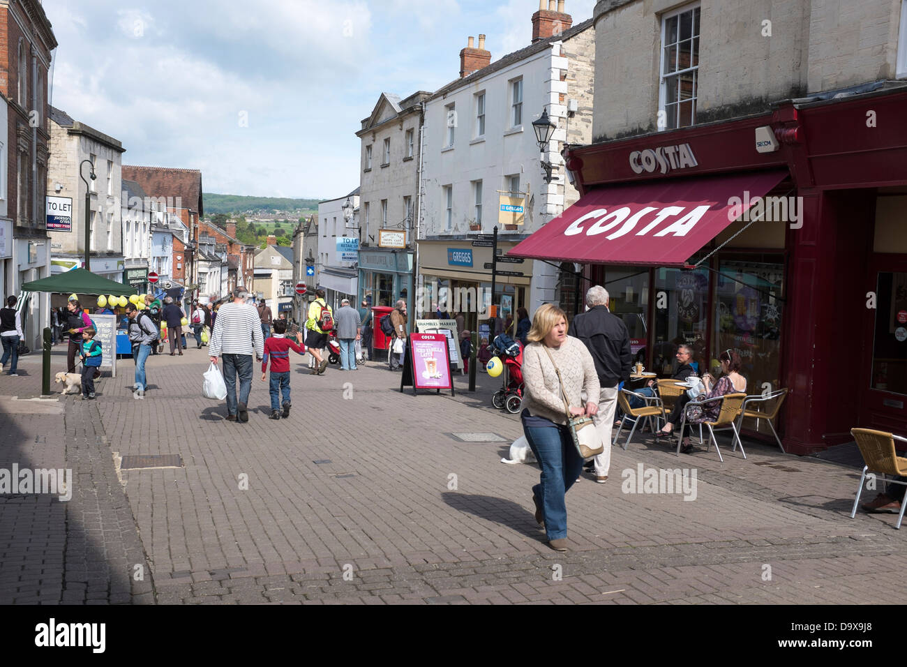 High Street Stroud Stockfoto