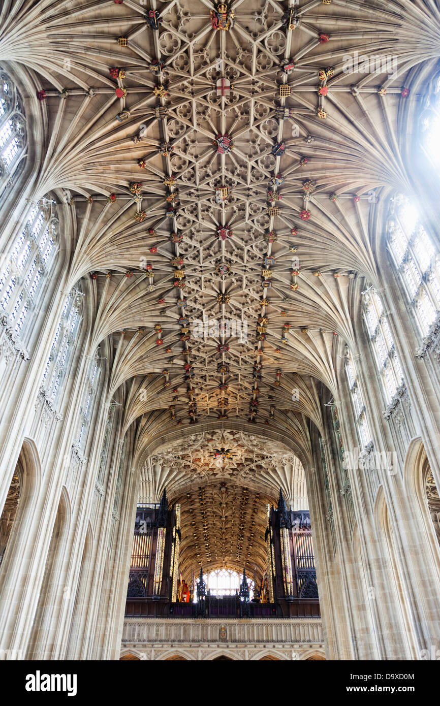 Großbritannien, England, Berkshire, Windsor, Windsor Castle, St.-Georgs Kapelle, das Kirchenschiff Decke Stockfoto