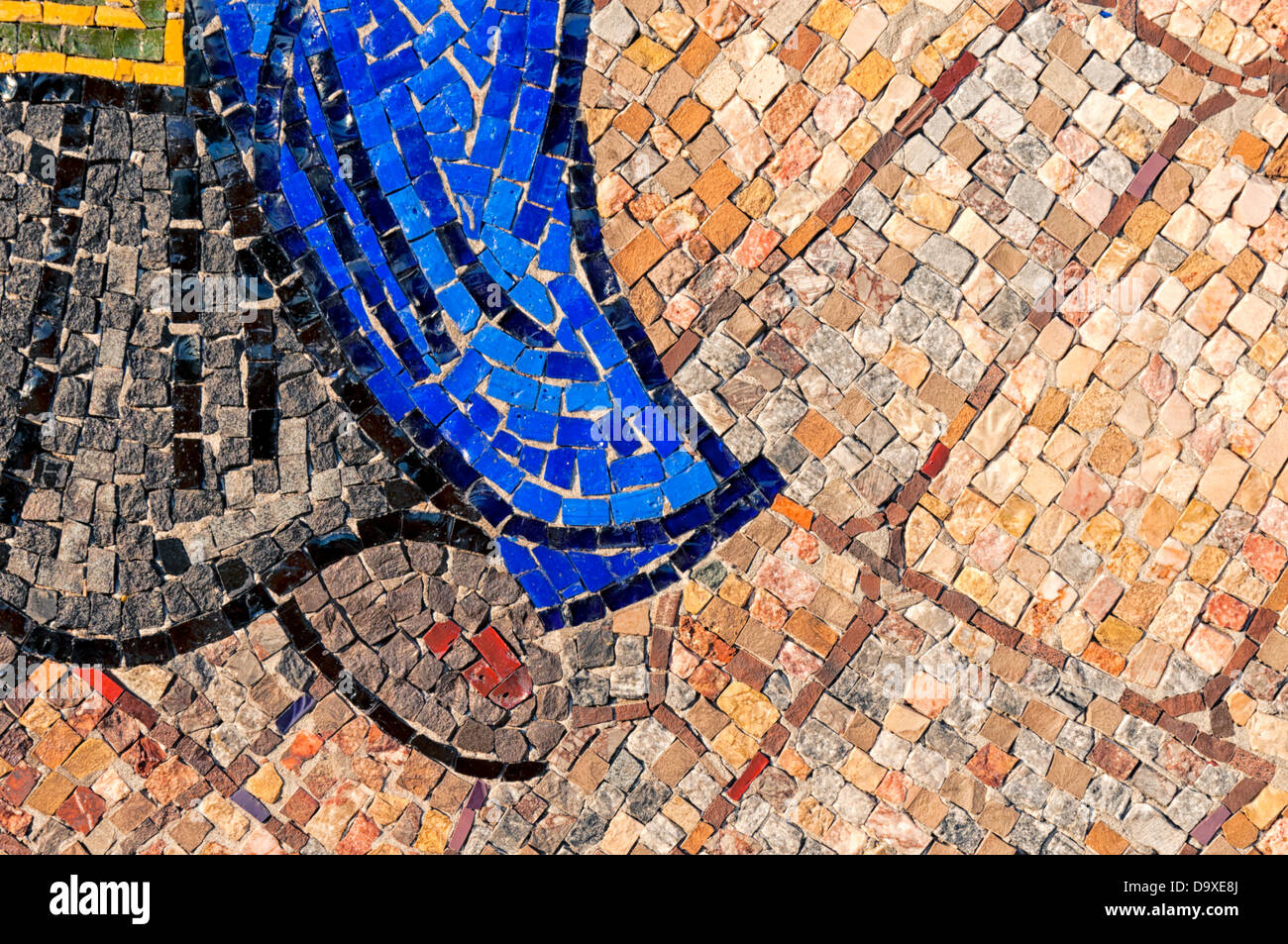 Mosaik aus kleinen Steinen Stockfoto