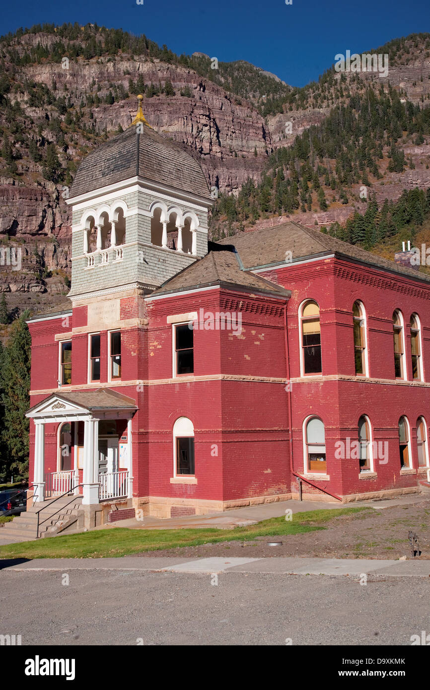 Ouray County Courthouse, Ouray, CO gebaut im Jahre 1881 Stockfoto