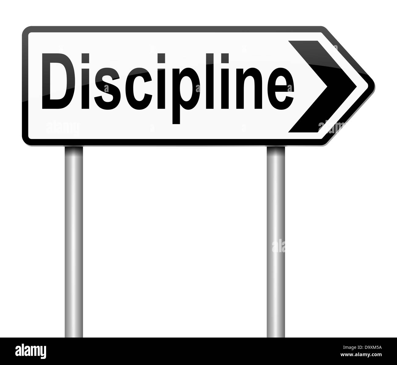 Disziplin. Stockfoto