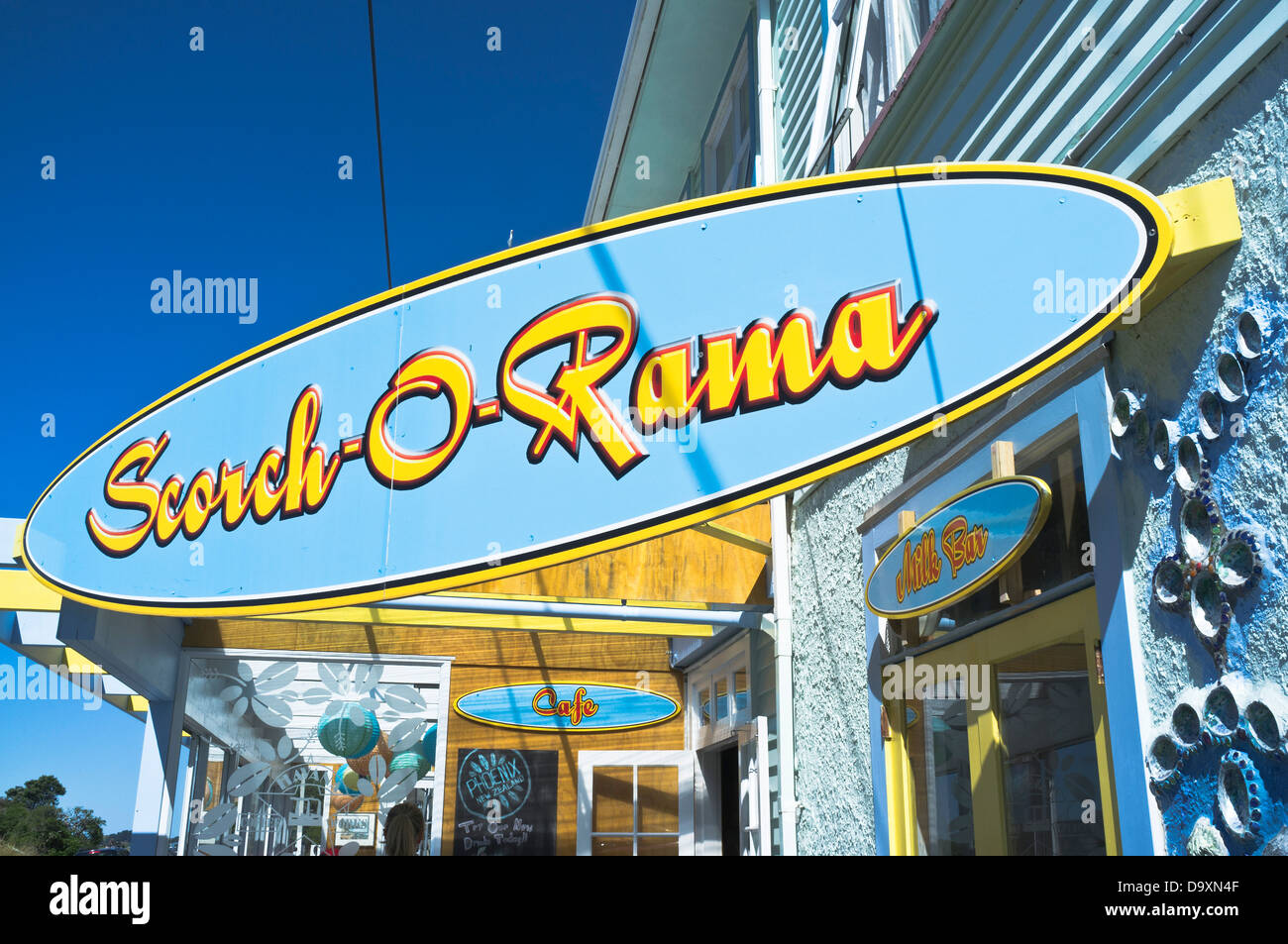 dh WELLINGTON NEW ZEALAND Scorching Bay Beach Cafe Scorch o Rama Cafés Stockfoto