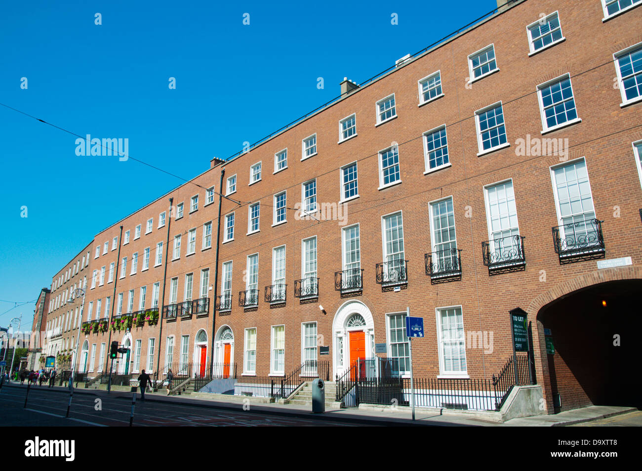 Georgianische Architektur entlang Harcourt Street Dublin Irland Mitteleuropa Stockfoto