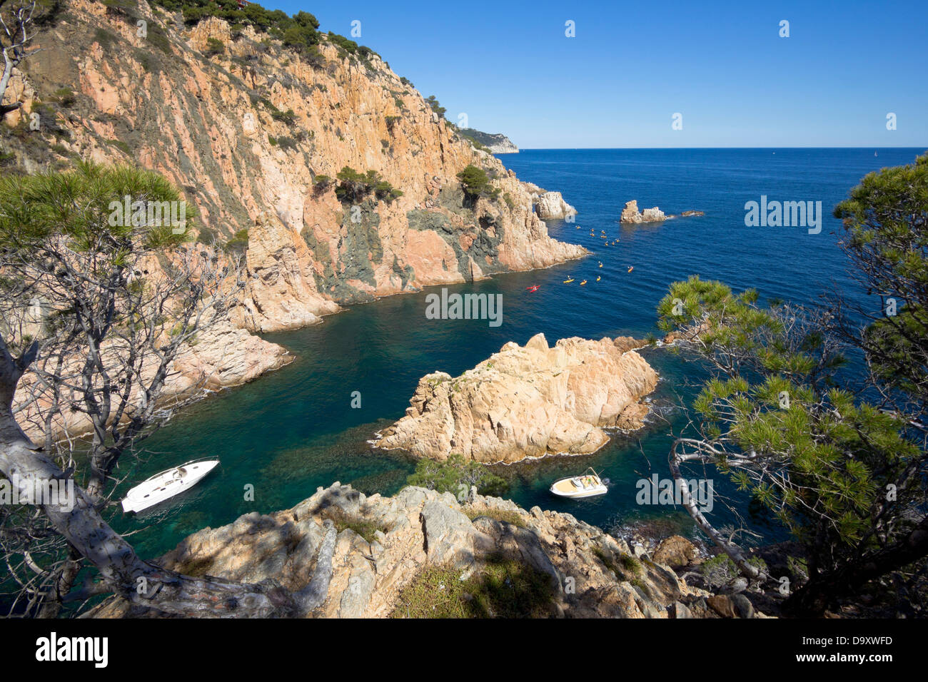 Tamariu Küste (Costa Brava), Girona (Katalonien, Spanien) Stockfoto