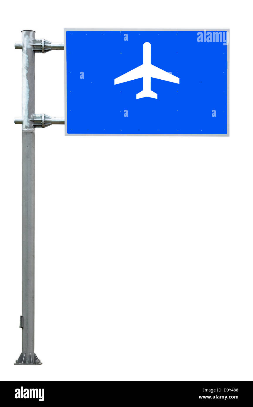 Flugzeug-Verkehrszeichen Stockfoto