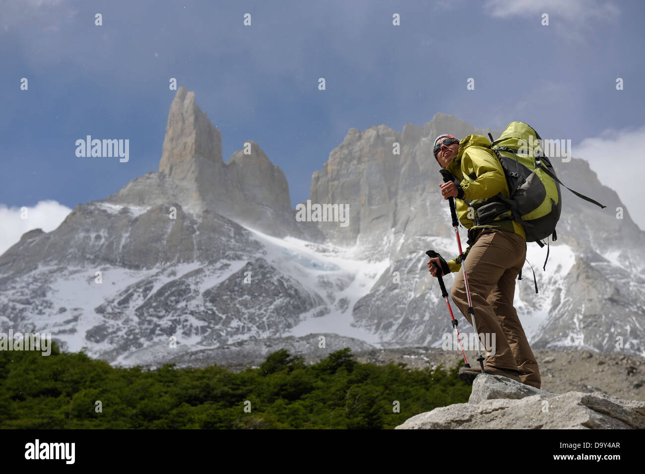 Trekking Chile. Stockfoto