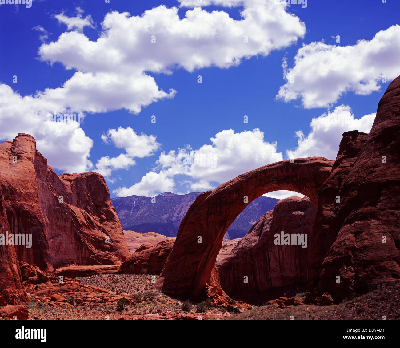 Rainbow Bridge weltweit größte natürliche Brücke 290 Fuß hoch 275 Fuß breite Navajo Sandstein Natural Bridge National Monument Stockfoto