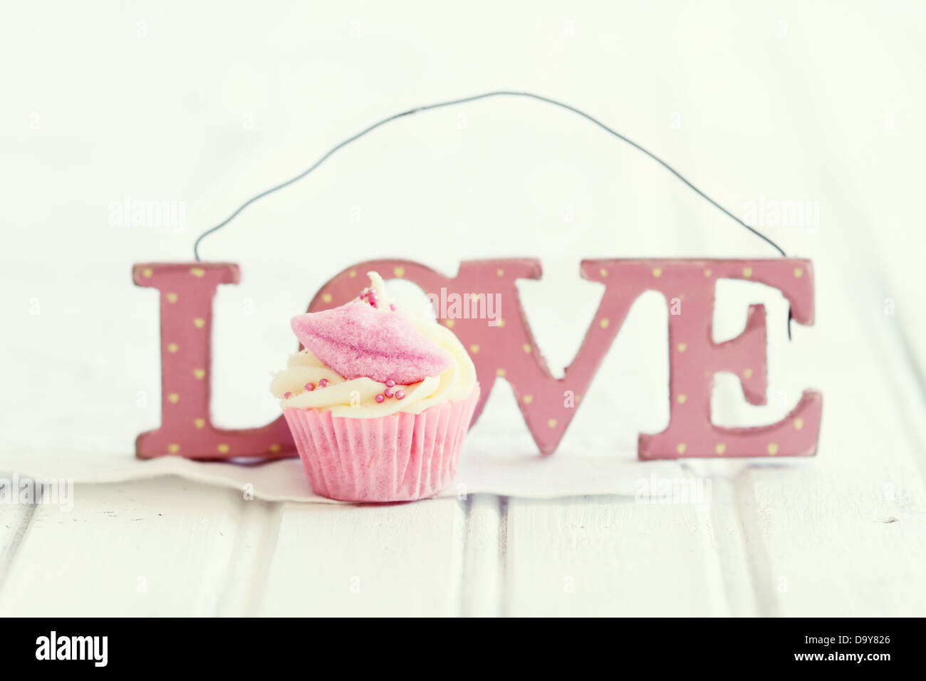 Cupcake-Liebe Stockfoto