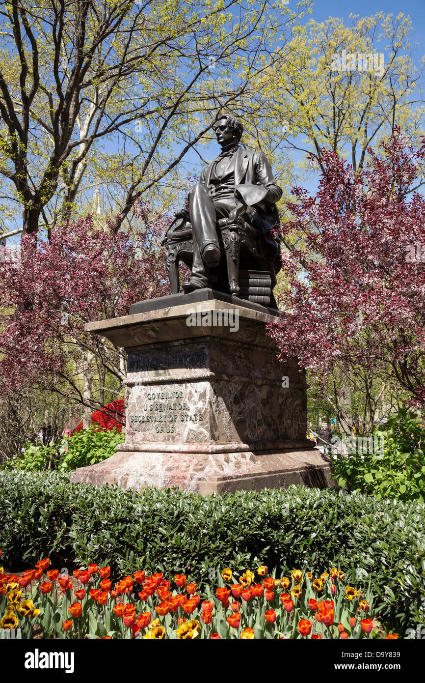 William Henry Seward, Sr. Statue, Madison Square Garden, New York Stockfoto