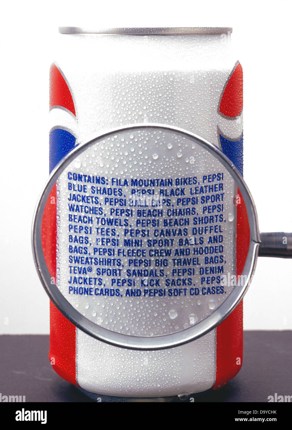 Pepsi Dose Extreme Zutaten Stockfoto