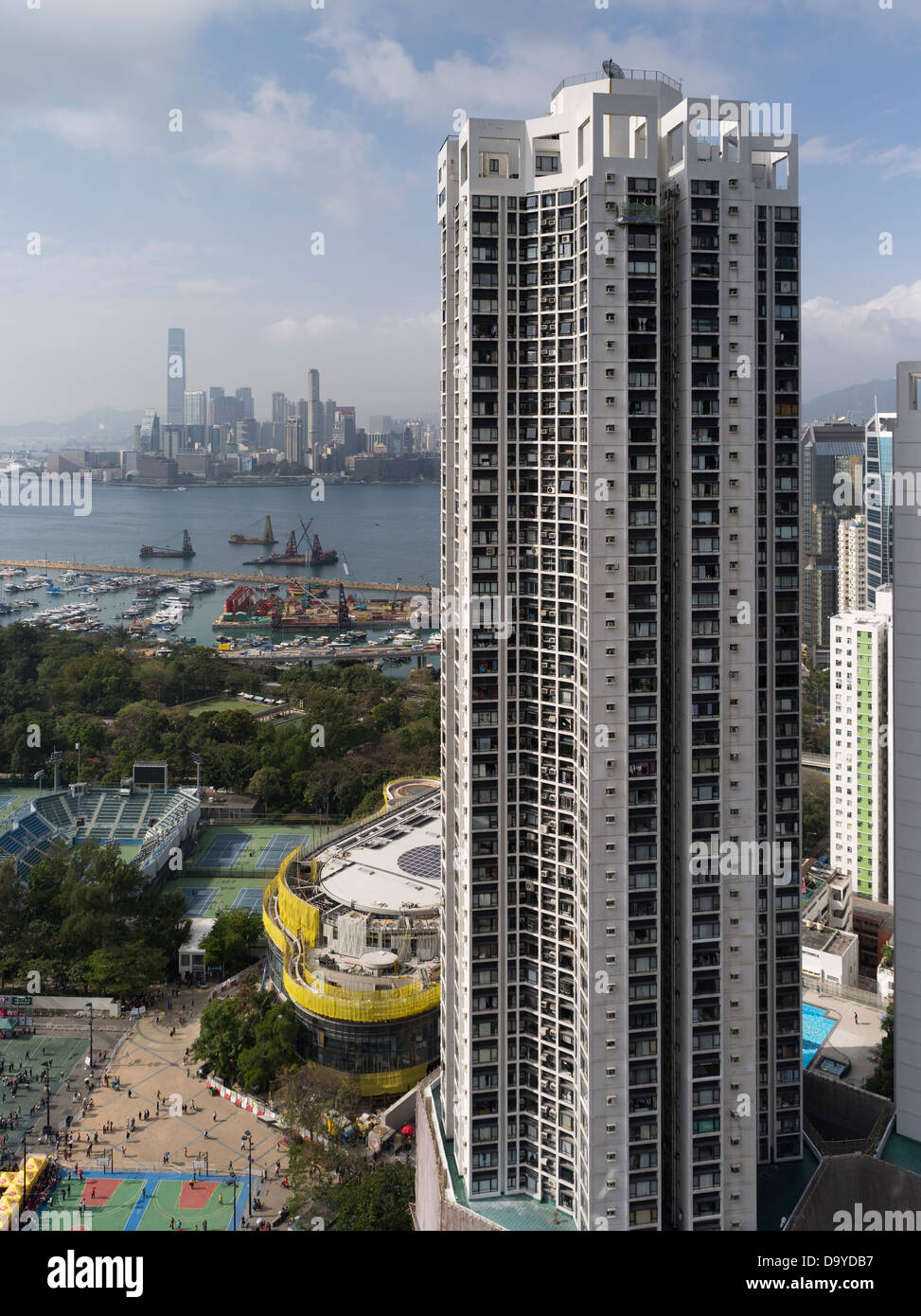 dh CAUSEWAY BAY HONG KONG chinesische Hochhaus Wohnungen Wolkenkratzer Gebäude hohen Hochhaus Stockfoto